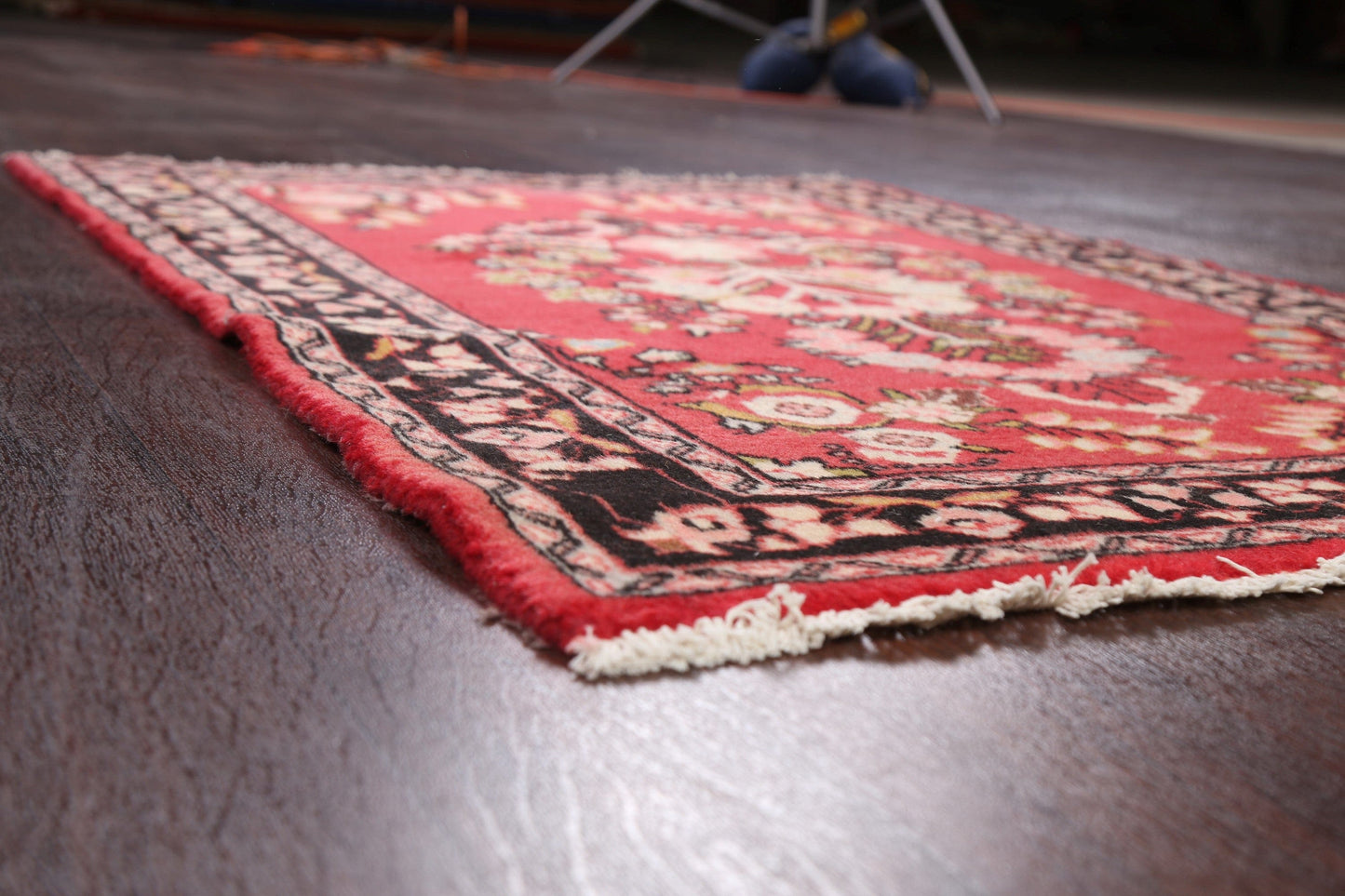 Floral Red Hamedan Persian Area Rug 3x5