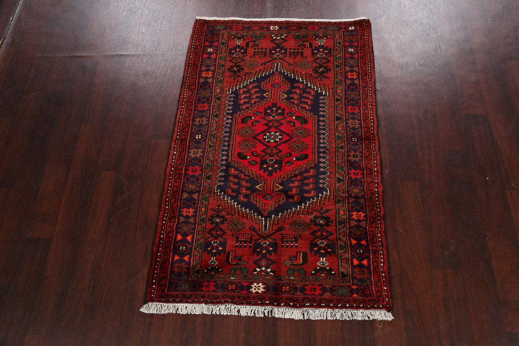 Tribal Geometric Hamedan Persian Area Rug 3x5