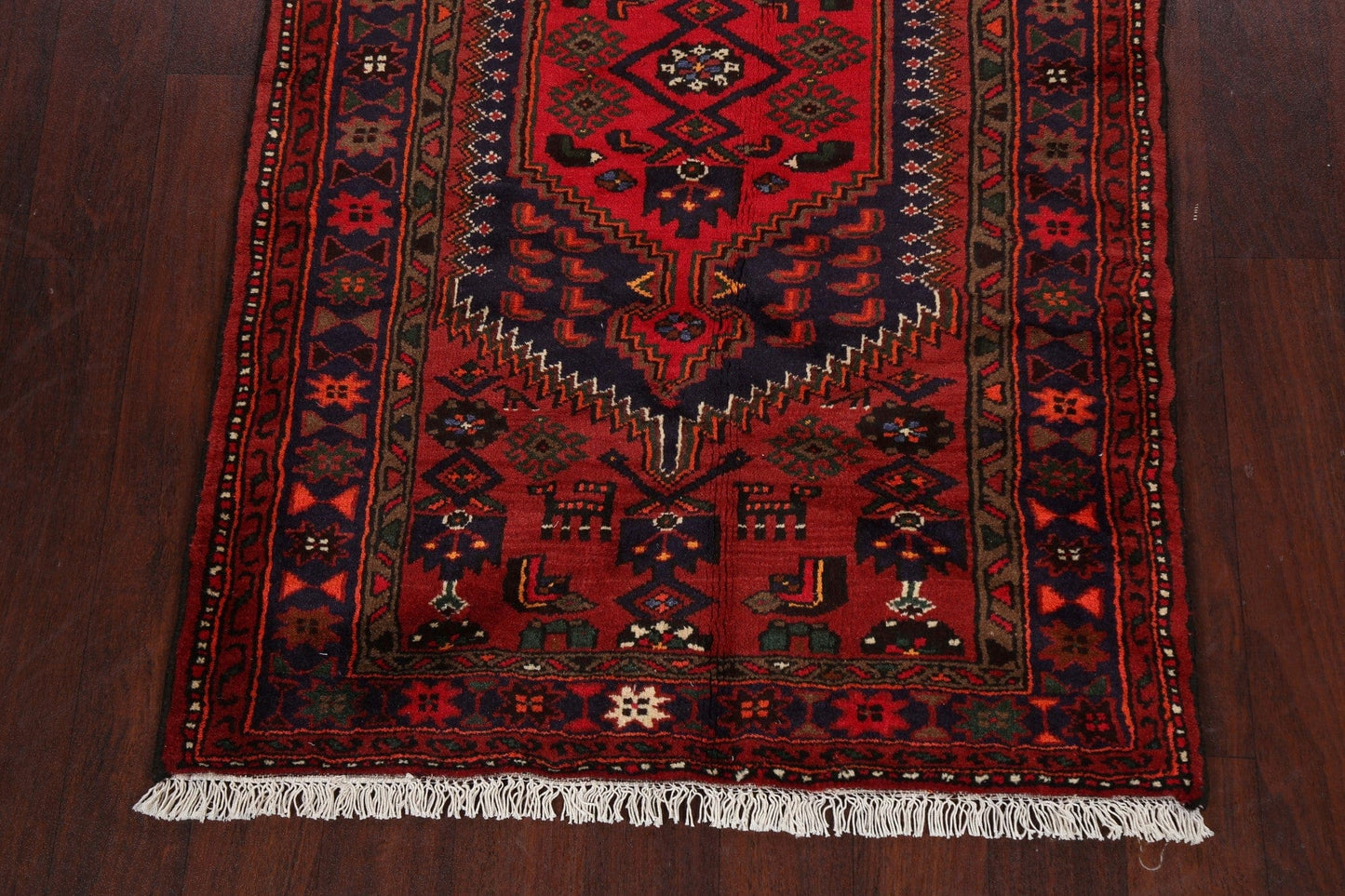 Tribal Geometric Hamedan Persian Area Rug 3x5