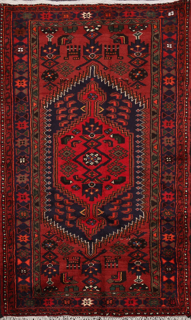 Tribal Geometric Hamedan Persian Area Rug 3x5