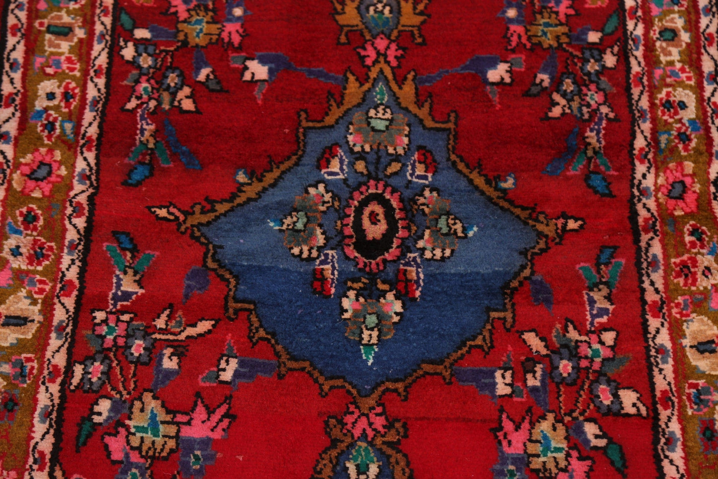 Floral Red Hamedan Persian Area Rug 3x6