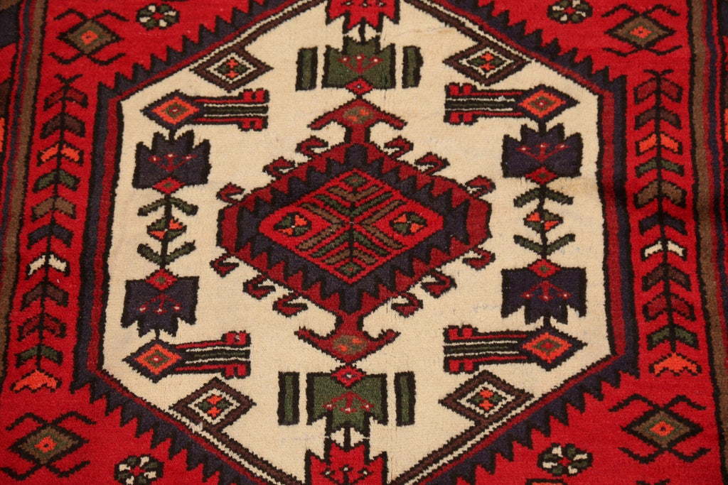 Tribal Geometric Hamedan Persian Area Rug 3x5