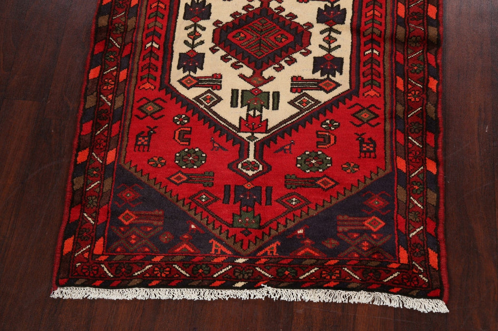 Tribal Geometric Hamedan Persian Area Rug 3x5