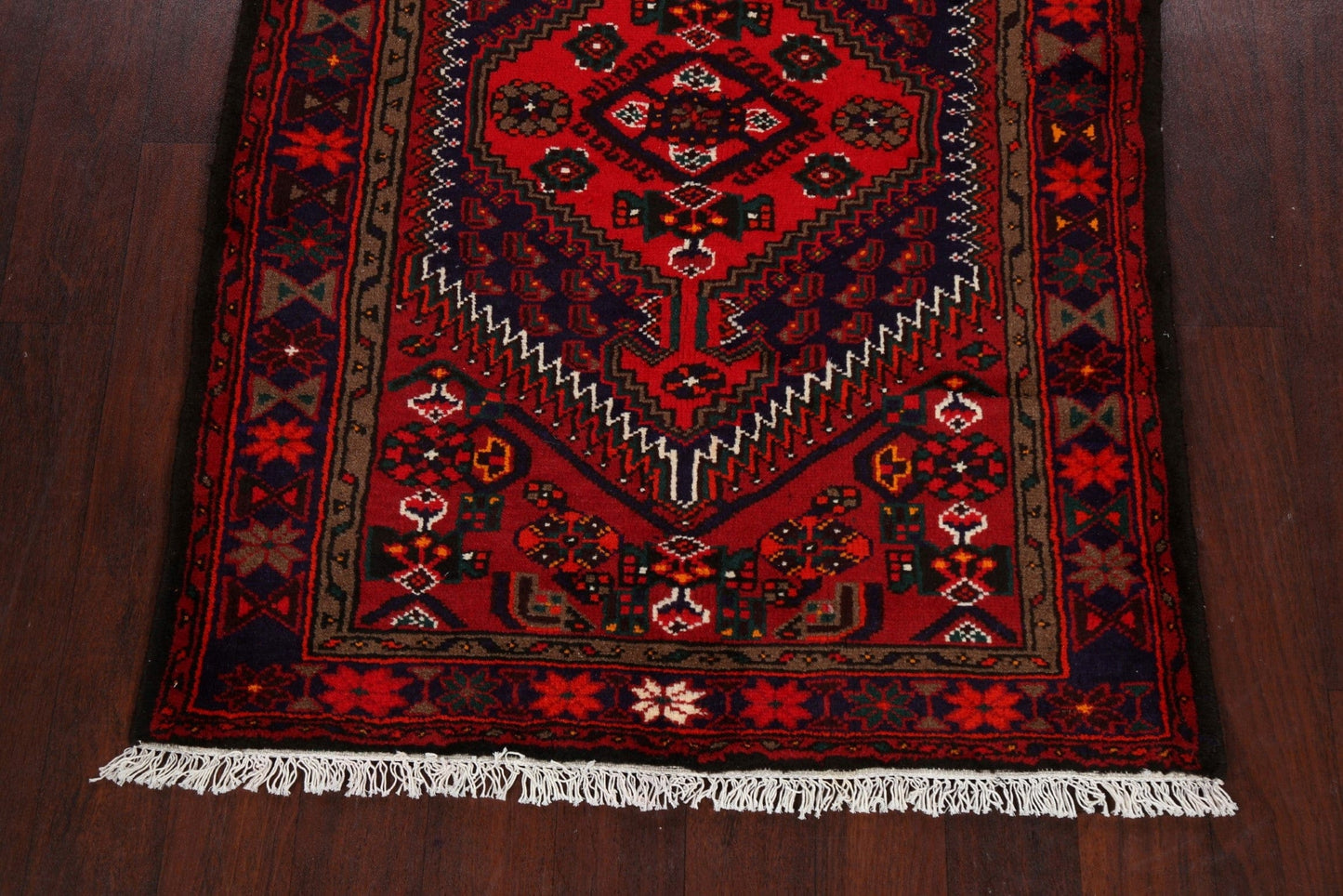 Tribal Geometric Hamedan Persian Area Rug 3x5