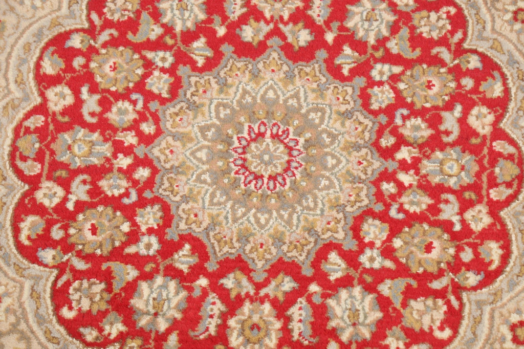 Vegetable Dye Round Royal Tabriz Oriental Area Rug 3x3