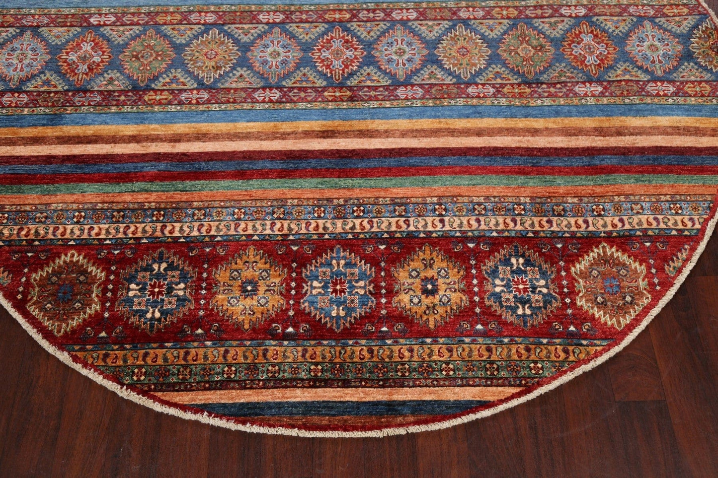 Vegetable Dye Round Kazak Oriental Area Rug 8x8