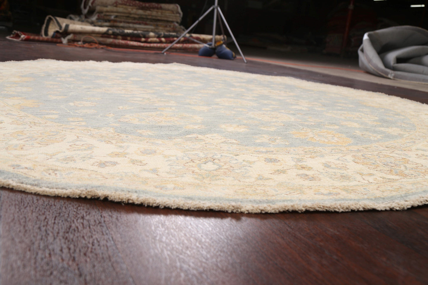 Vegetable Dye Round Peshawar Chobi Oriental Area Rug 8x8