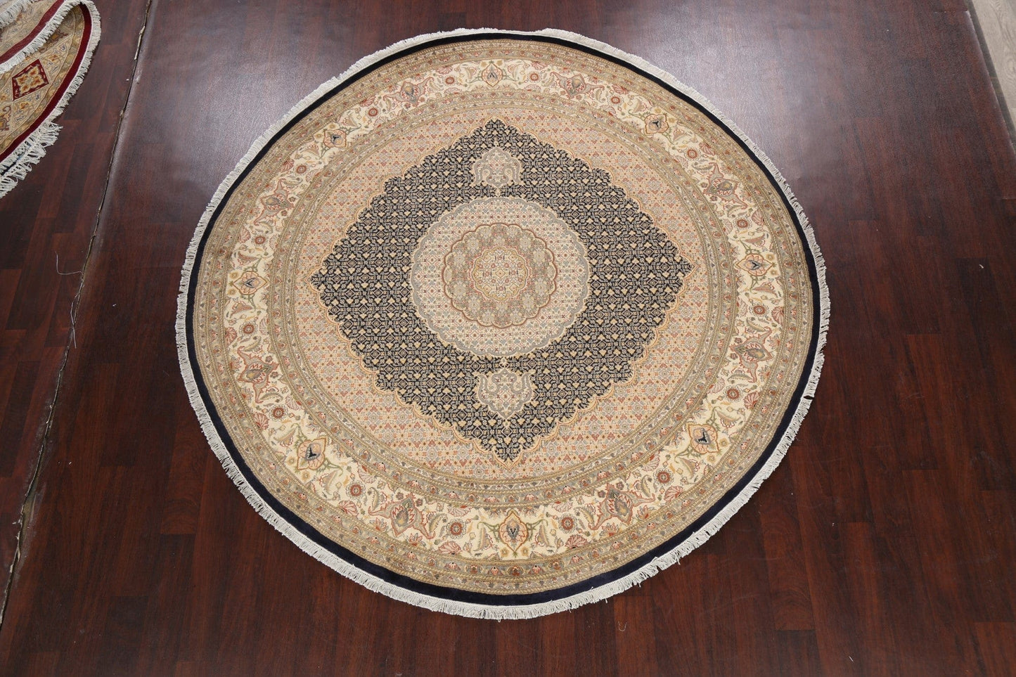 Round Tabriz Mahi Oriental Area Rug 8x8