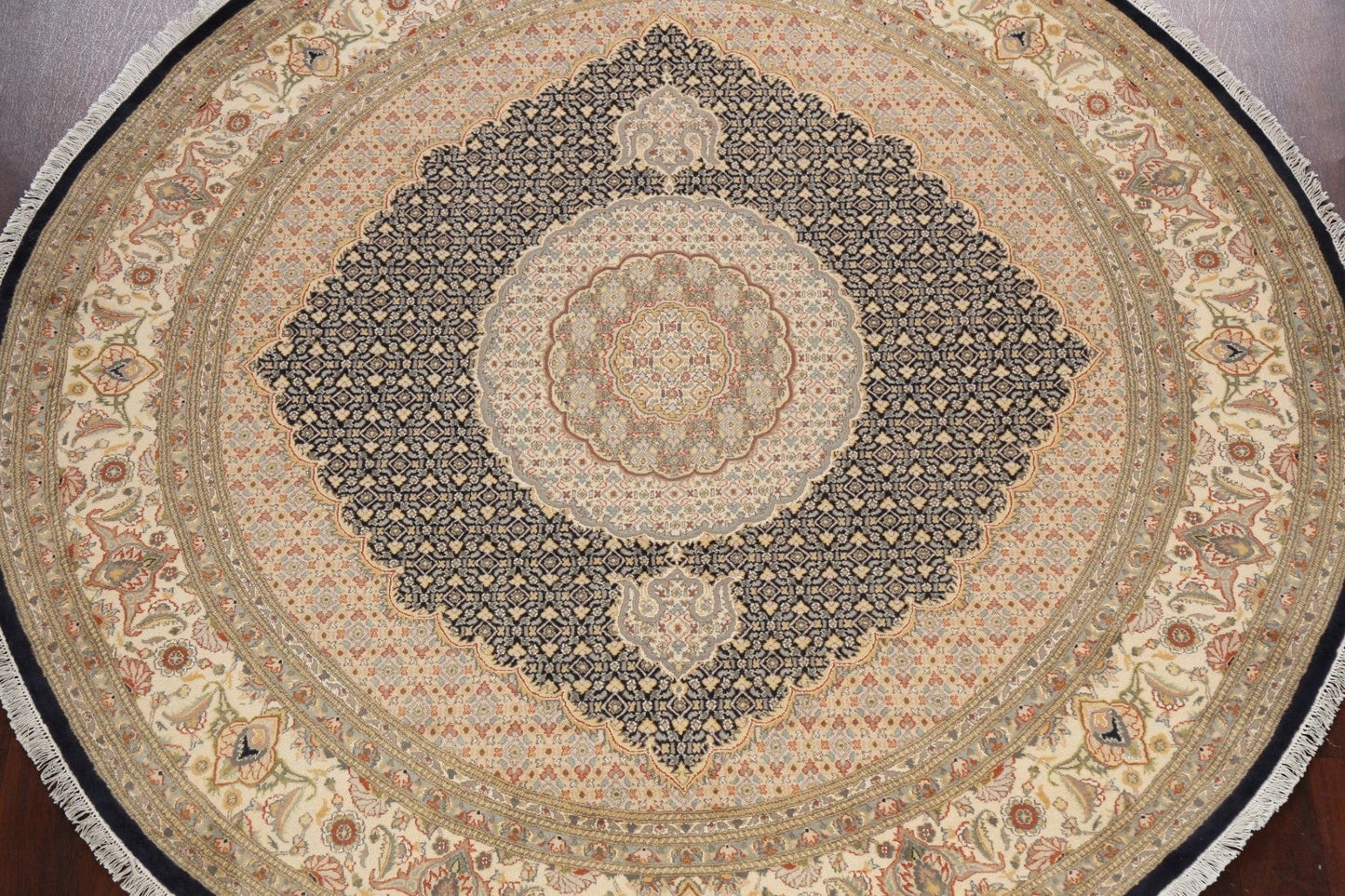 Round Tabriz Mahi Oriental Area Rug 8x8