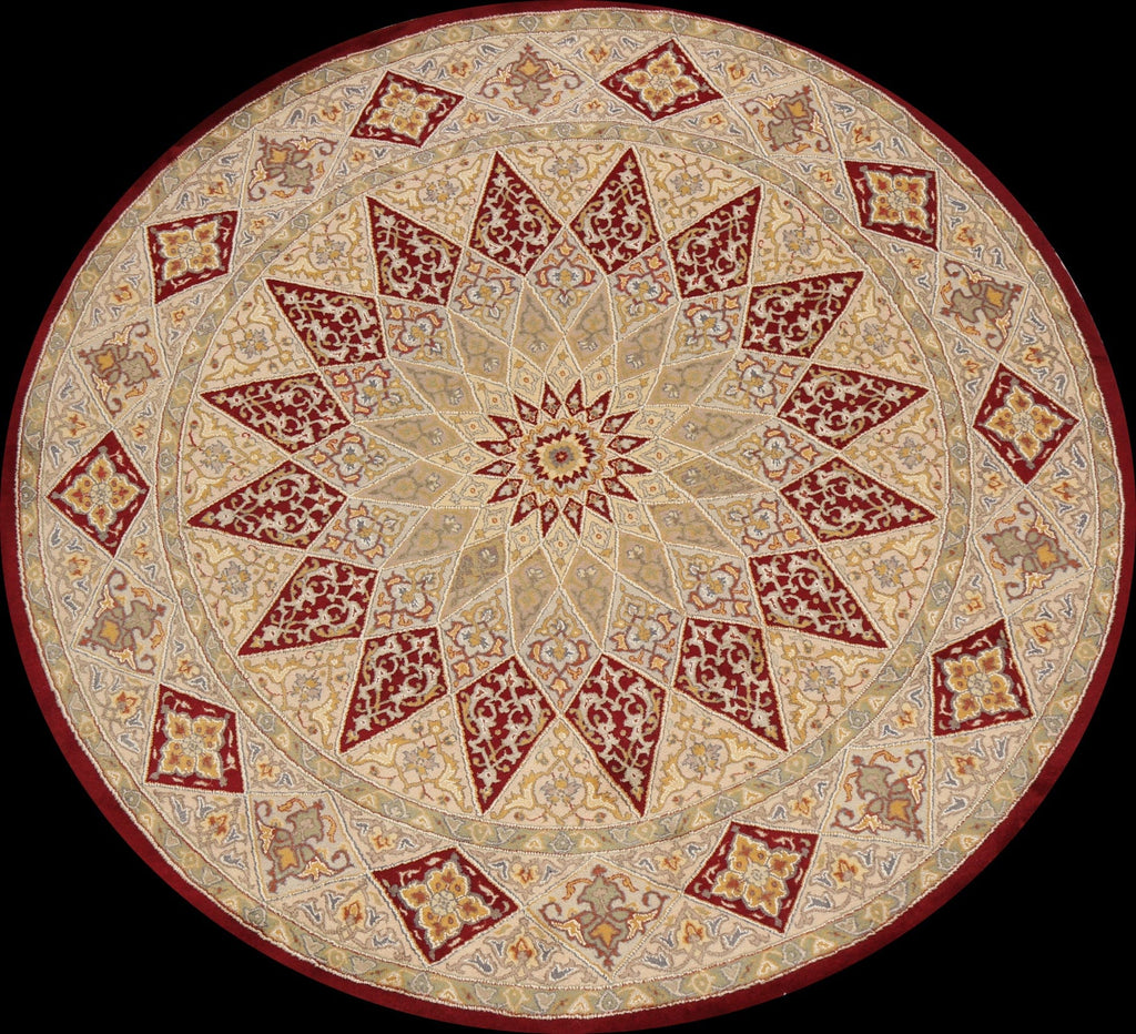 Round Vegetable Dye Royal Tabriz Oriental Area Rug 6x6