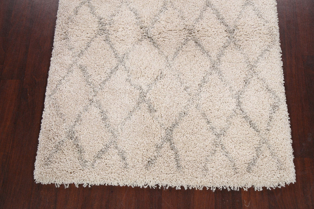 All-Over Trellis Shaggy Oriental Area Rug 4x6