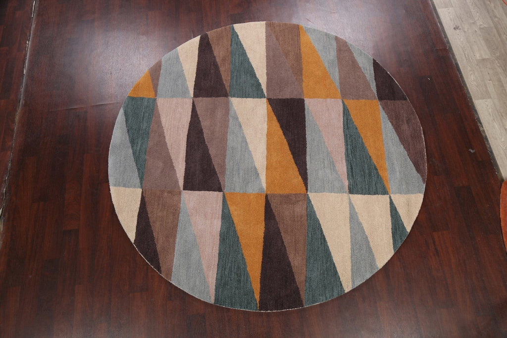 Contemporary Round Rug 8x8