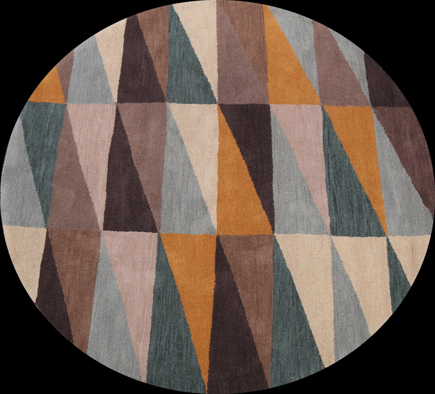 Contemporary Round Rug 8x8