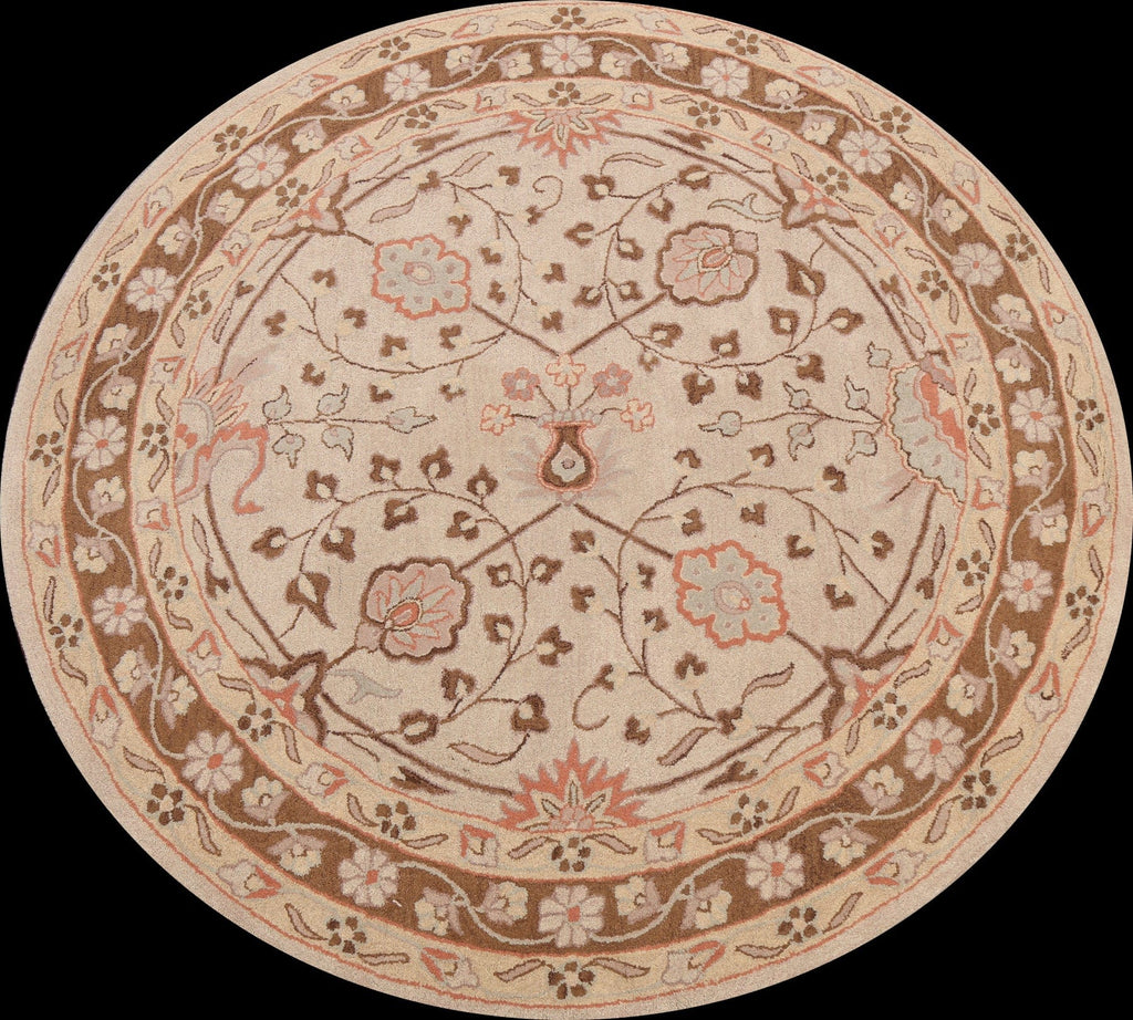 Floral Round Rug 8x8