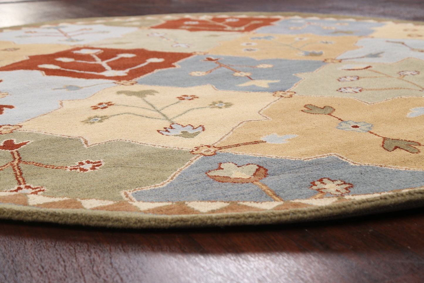 Floral Round Rug 8x8