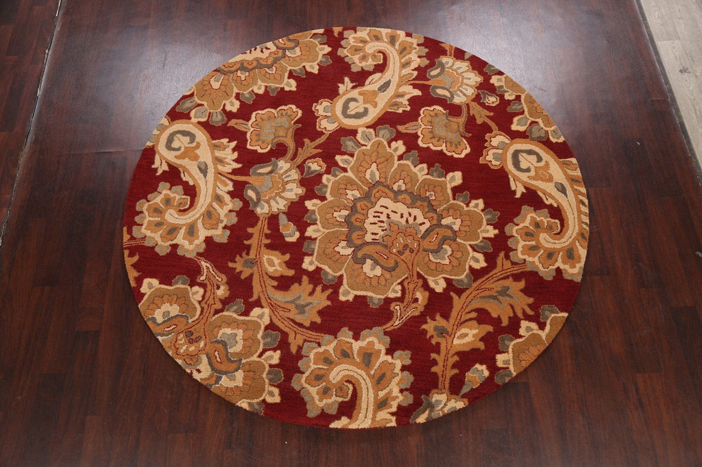 Floral Round Rug 8x8