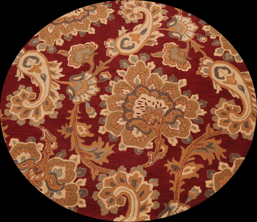 Floral Round Rug 8x8