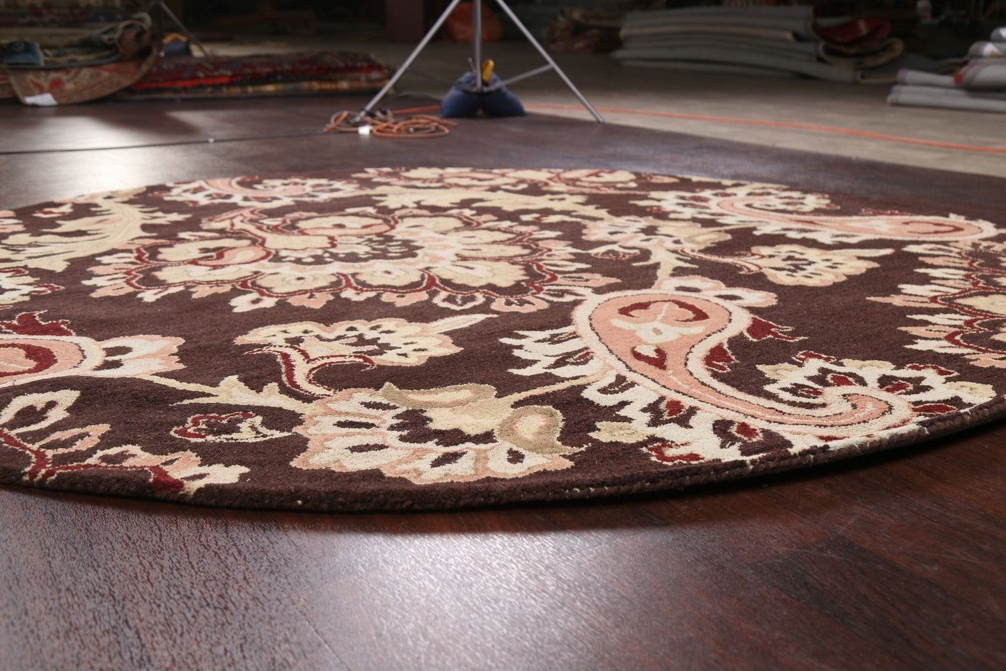 Floral Round Rug 8x8