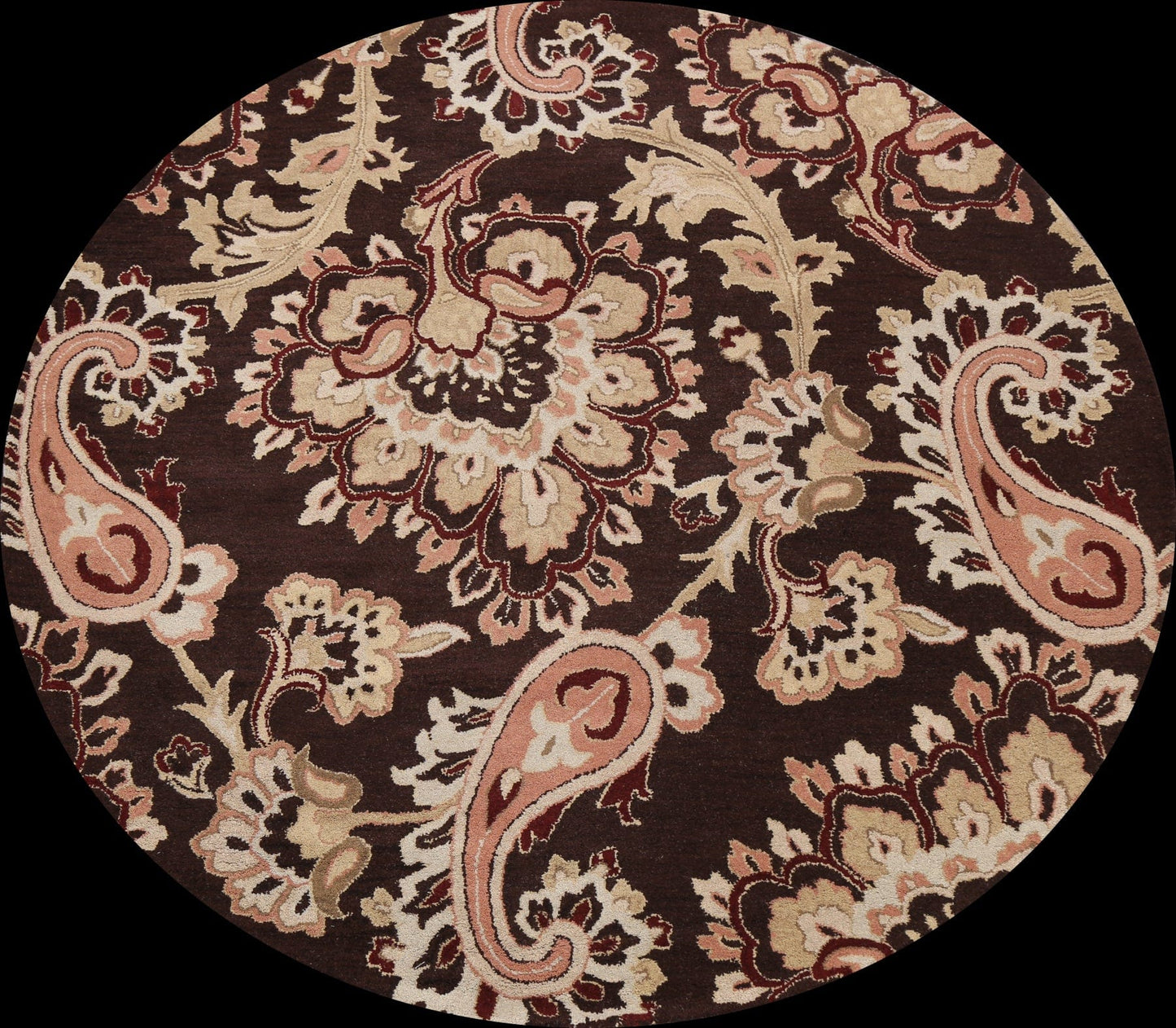 Floral Round Rug 8x8