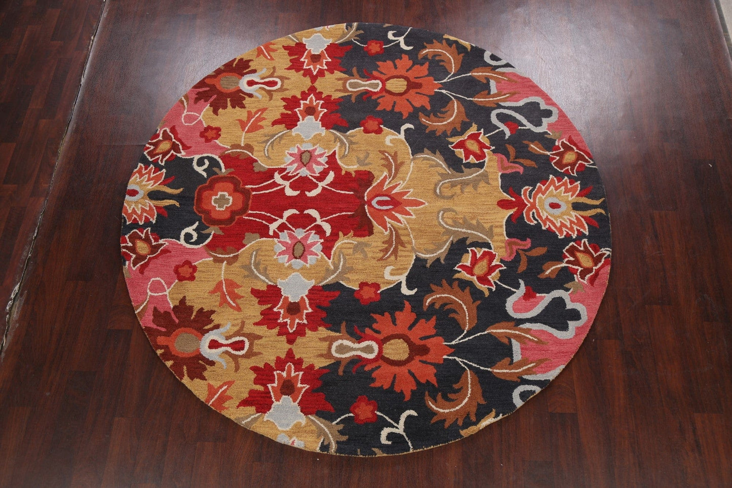 Floral Round Rug 8x8