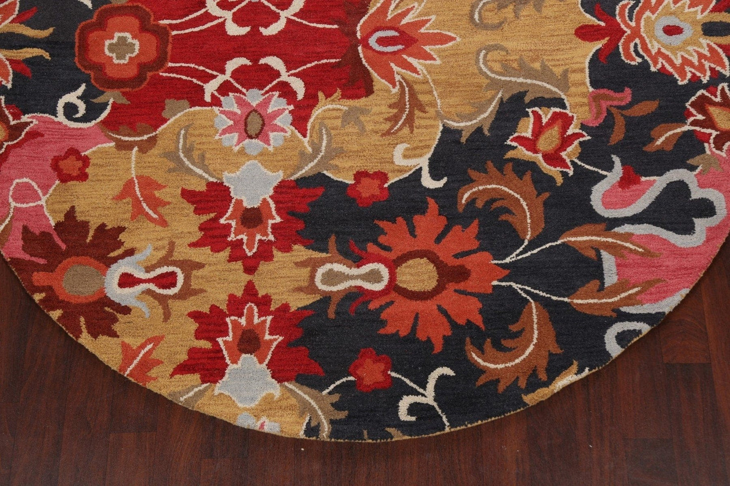 Floral Round Rug 8x8