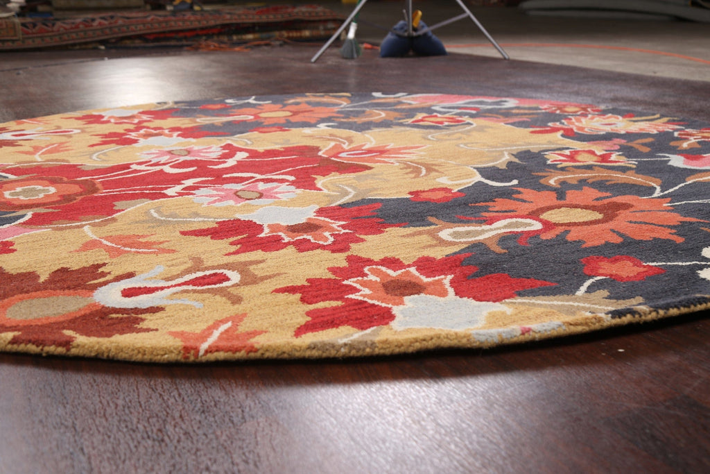 Floral Round Rug 8x8