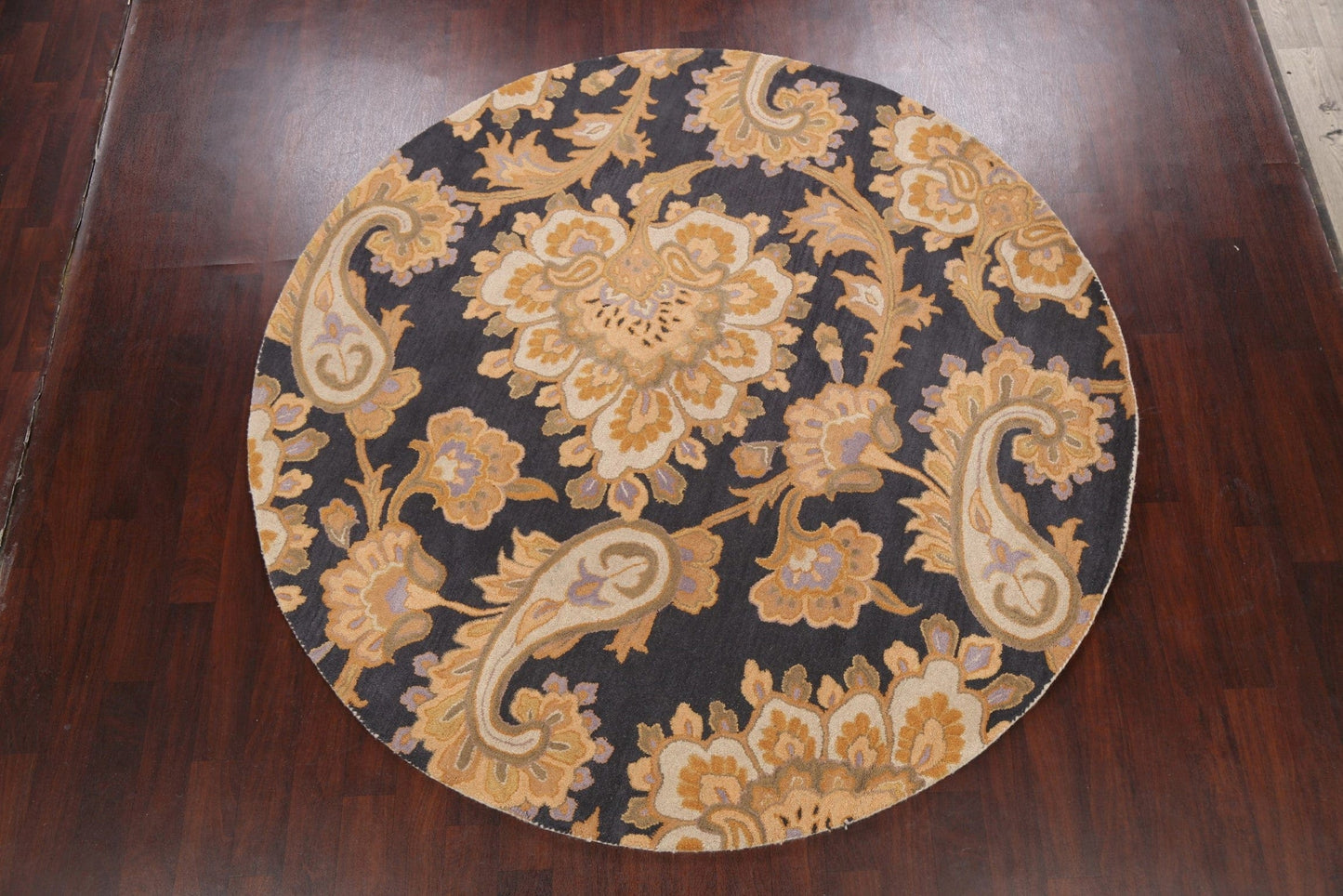 Floral Round Rug 8x8