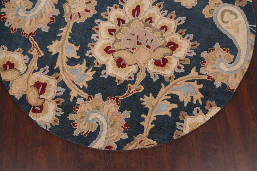Hand-Tufted Floral Round Rug 8x8