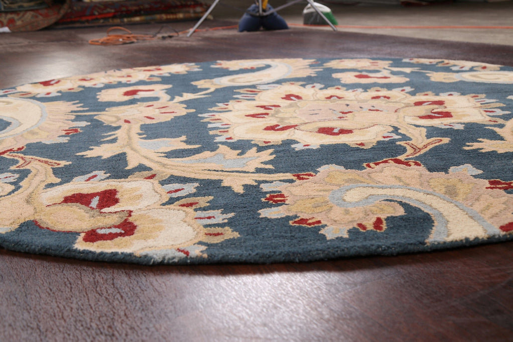 Hand-Tufted Floral Round Rug 8x8