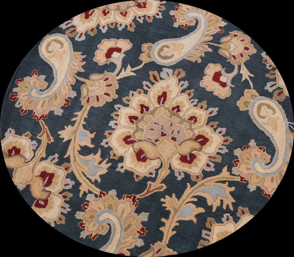 Hand-Tufted Floral Round Rug 8x8