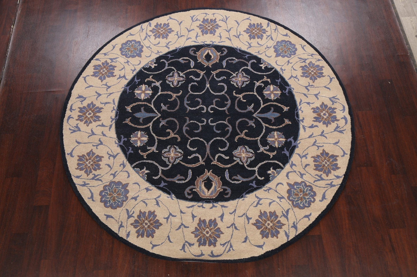 Floral Round Rug 8x8