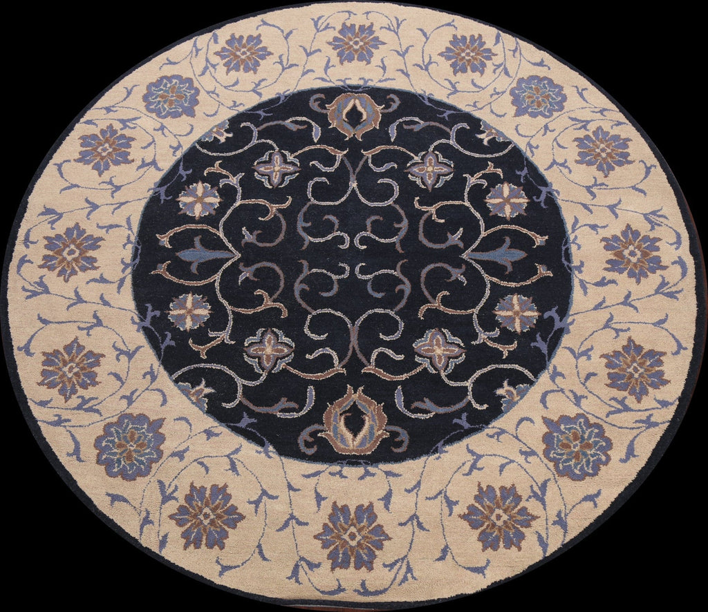 Floral Round Rug 8x8