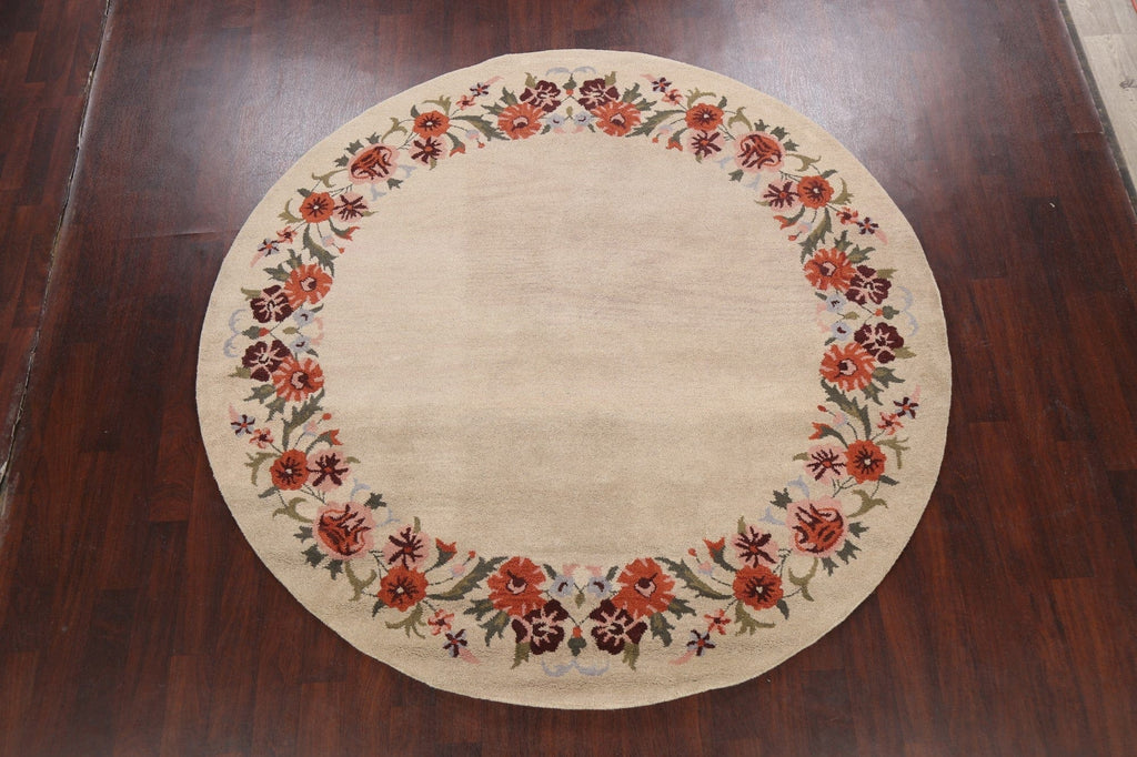 Floral Round Rug 8x8