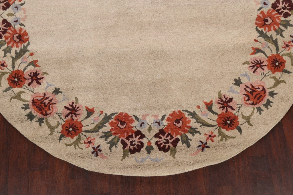 Floral Round Rug 8x8