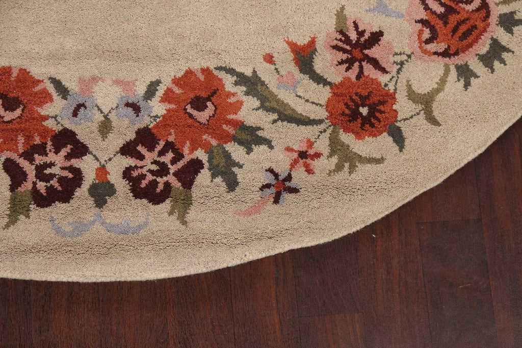 Floral Round Rug 8x8