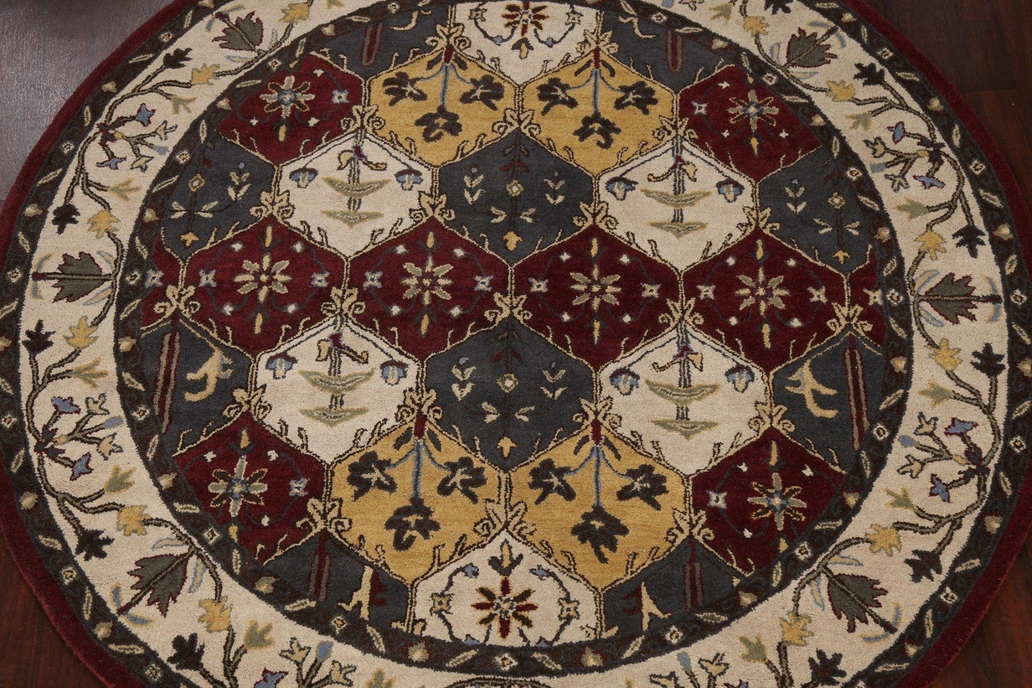 Floral Round Rug 8x8