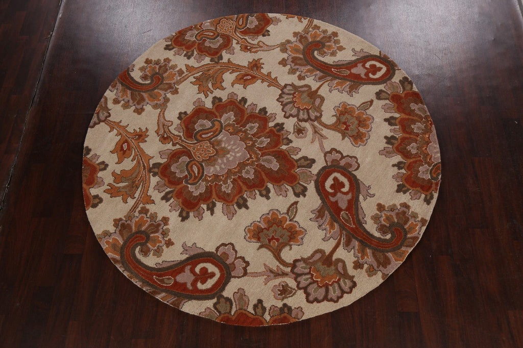 Floral Round Rug 8x8