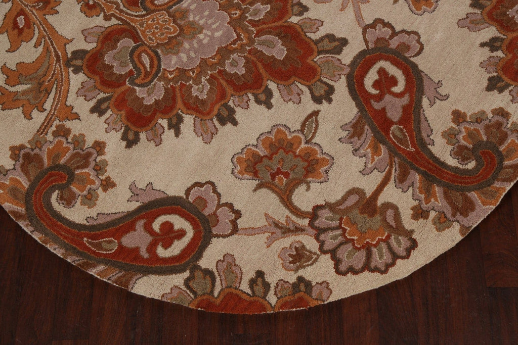 Floral Round Rug 8x8