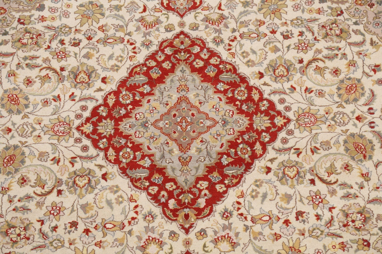 Vegetable Dye Floral Royal Tabriz Oriental Area Rug 7x7 Square