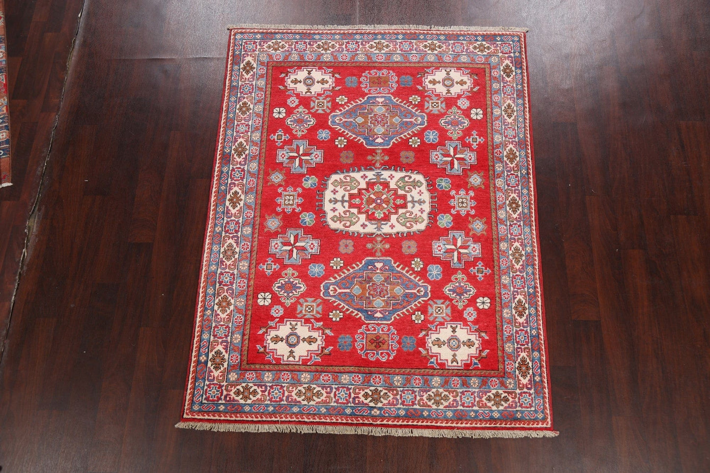 Geometric Kazak Oriental Area Rug 5x7