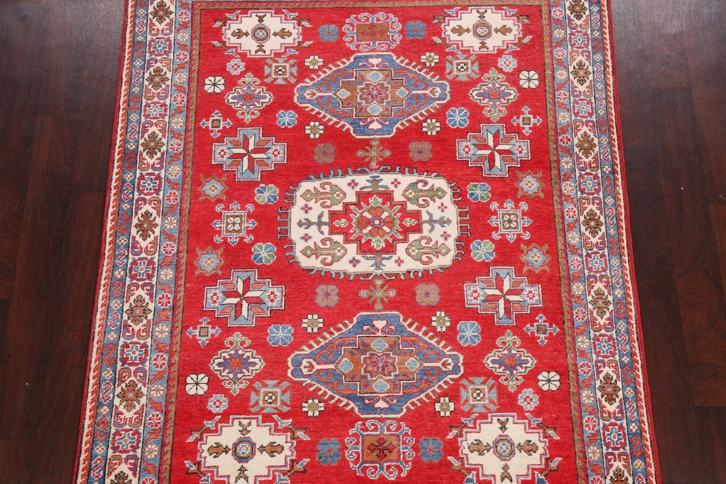 Geometric Kazak Oriental Area Rug 5x7