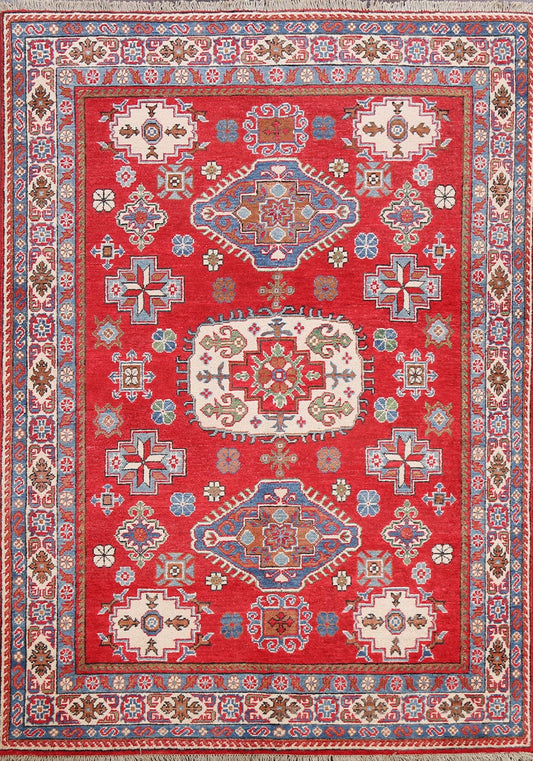 Geometric Kazak Oriental Area Rug 5x7