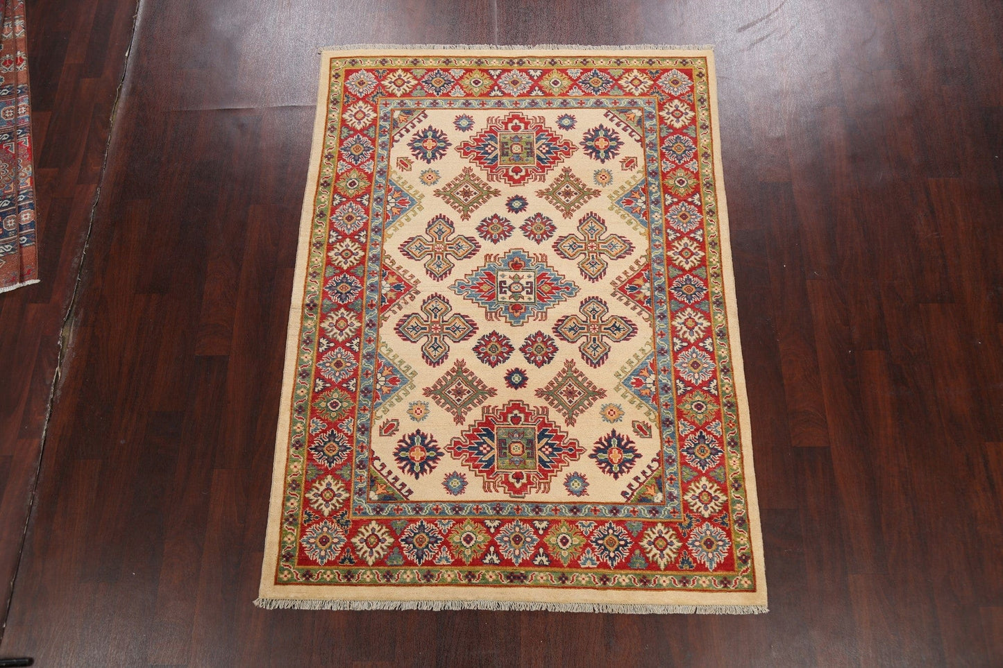 Geometric Kazak Oriental Area Rug 5x7