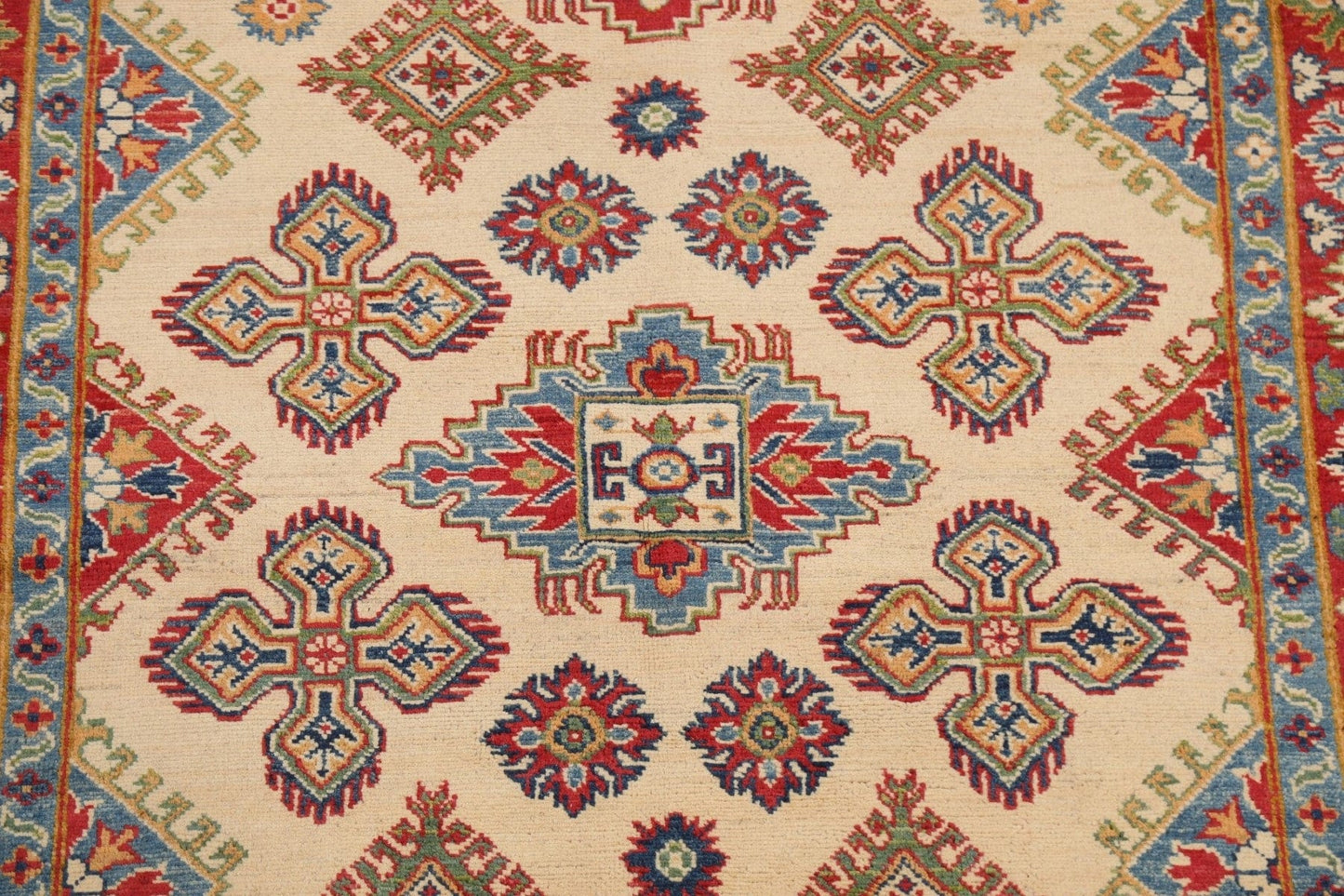 Geometric Kazak Oriental Area Rug 5x7