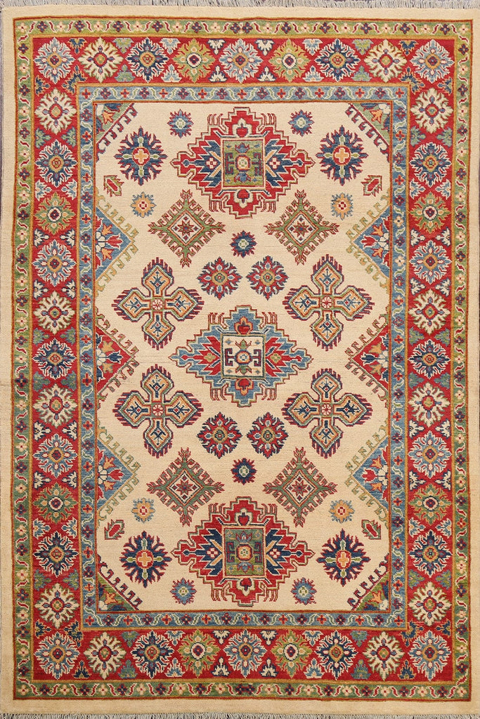 Geometric Kazak Oriental Area Rug 5x7