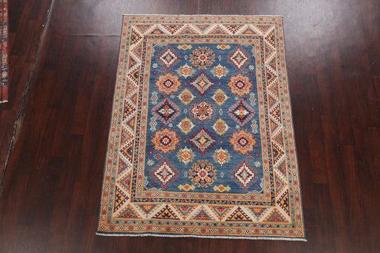 Geometric Kazak Oriental Area Rug 5x7