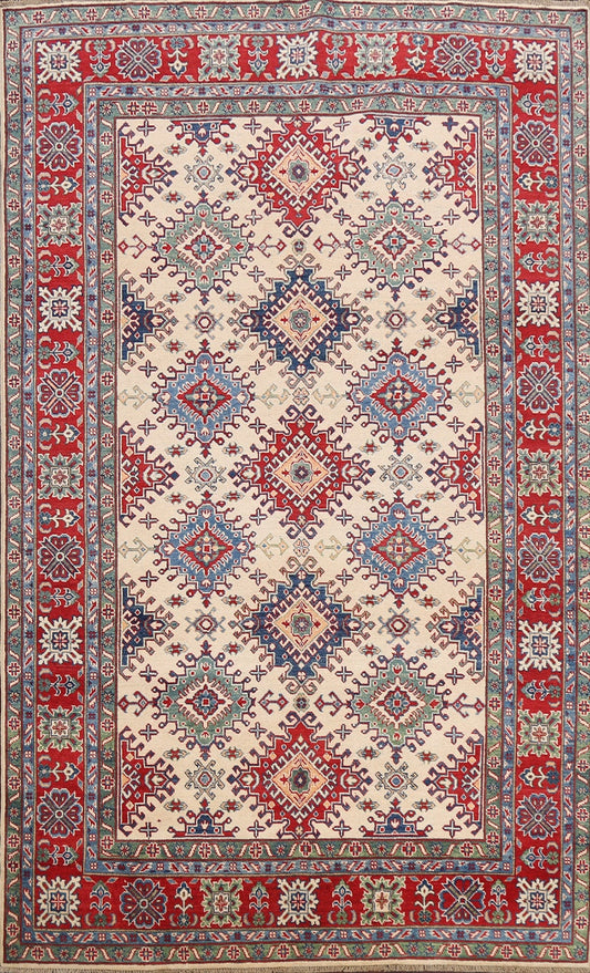 Geometric Kazak Oriental Area Rug 7x10