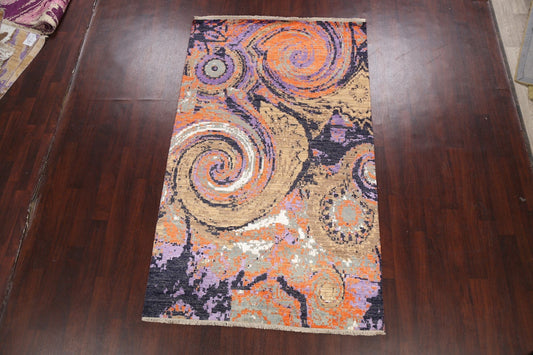 Artistic Modern Abstract Oriental Area Rug 5x8