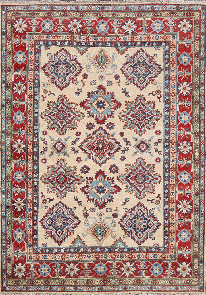 Geometric Kazak Oriental Area Rug 5x7