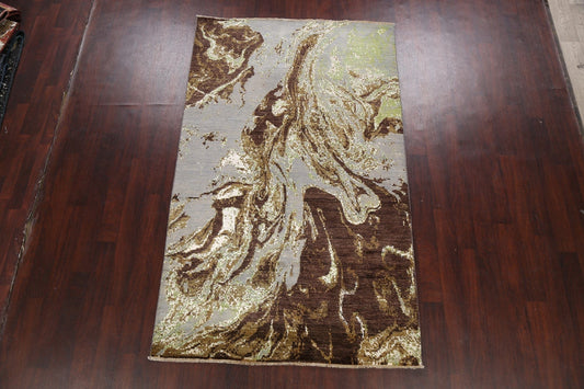 Artistic Modern Abstract Oriental Area Rug 5x8